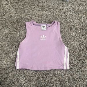 purple adidas tank top